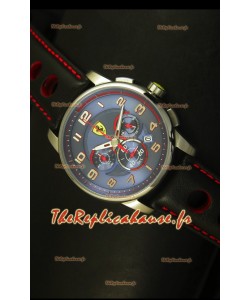 Montre chronographe Scuderia Ferrari Heritage avec cadran bleu 