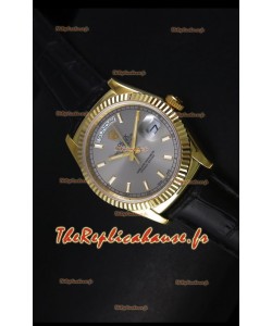 Réplique de montre suisse en or jaune Rolex Day Date 36MM - Cadran gris