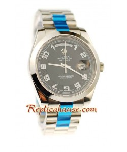 Rolex Replique Day Date II Silver Montre Suisse - 41MM