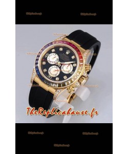 Montre Rolex Cosmograph Daytona 116598 Or Jaune Miroir 1:1 Mouvement Cal.4130 - Montre Ultimate 904L Acier