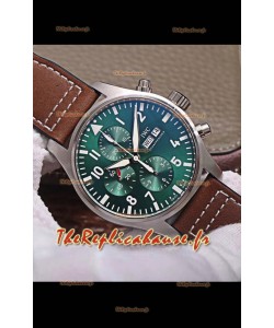 Montre IWC Pilot Chronograph Edition Cadran Vert Miroir 1:1 Réplique