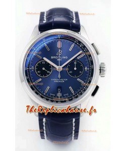 Montre Breitling Premier B01 Chronograph 42 Edition 1:1 Qualité Miroir Cadran bleu 