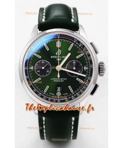Montre Breitling Premier B01 Chronograph 42 Edition 1:1 Qualité Miroir Cadran vert 