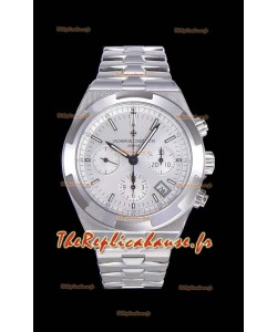 Montre Vacheron Constantin Overseas Chronograph à cadran blanc Réplique Suisse - Bracelet acier inoxydable